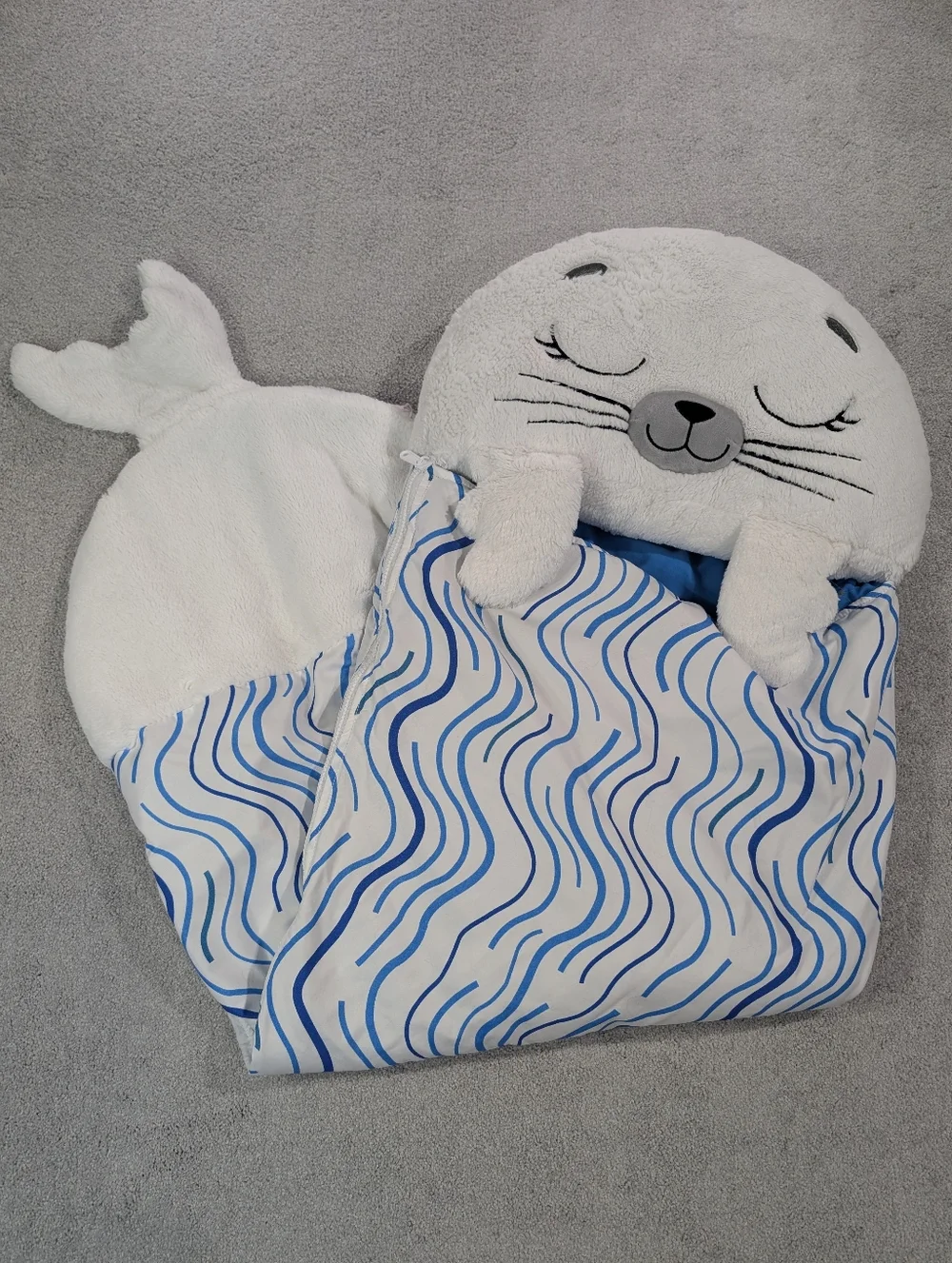 Happy Nappers‎ Sammy the Seal 2-in-1 Plush Pillow & Sleeping Bag | Medium